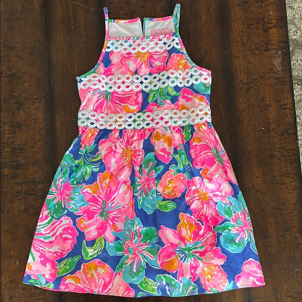 EUC Lilly Pulitzer girls dress sundress in Jungle Utopia Blue